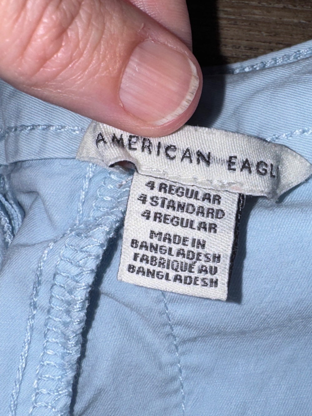 American Eagle Light Blue Pleated Mini Skirt Size 4 Regular Back Zip Preppy - Picture 6 of 10